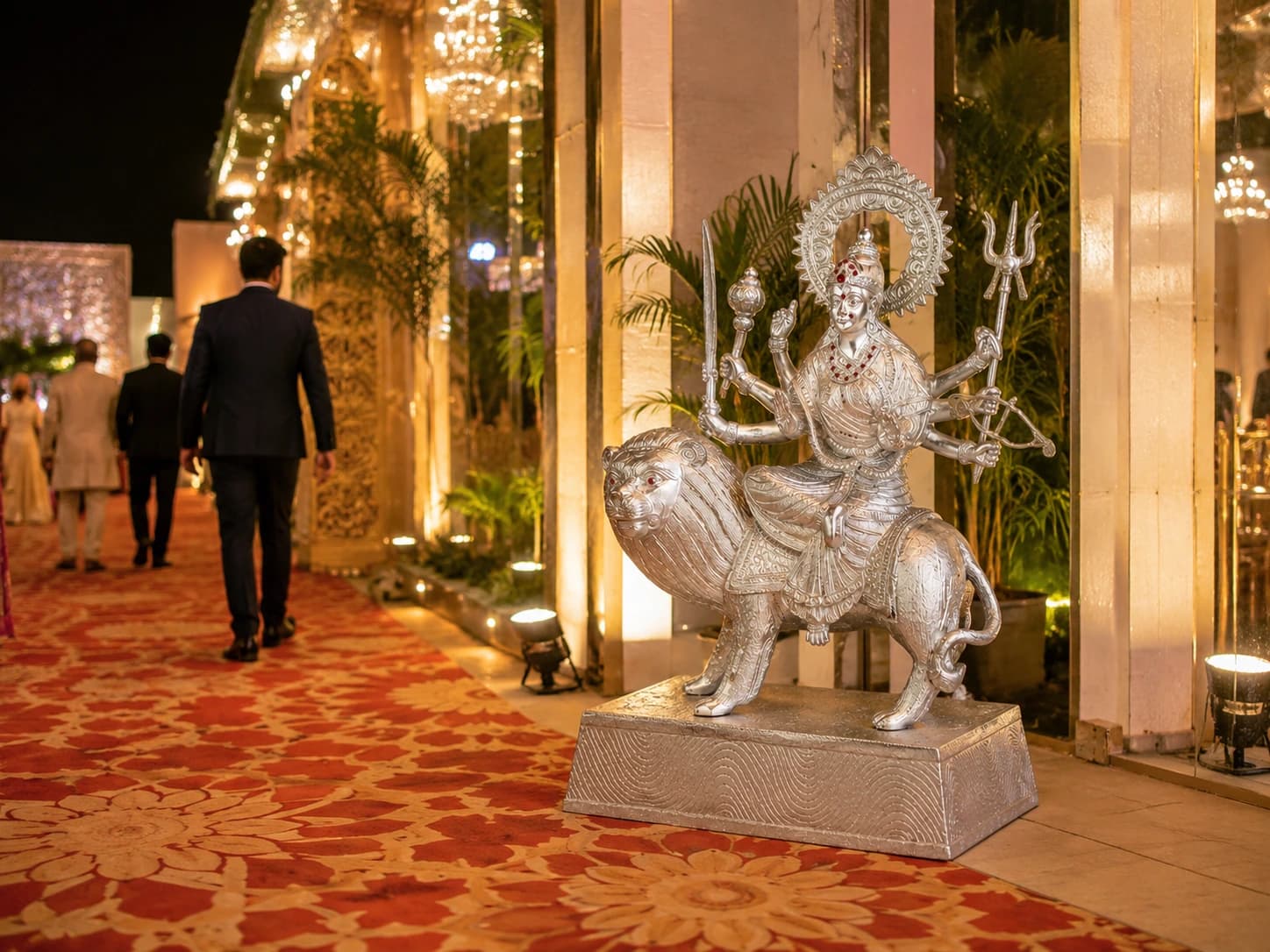 Aluminium deity statue for event and religious decor supplied by TentMart