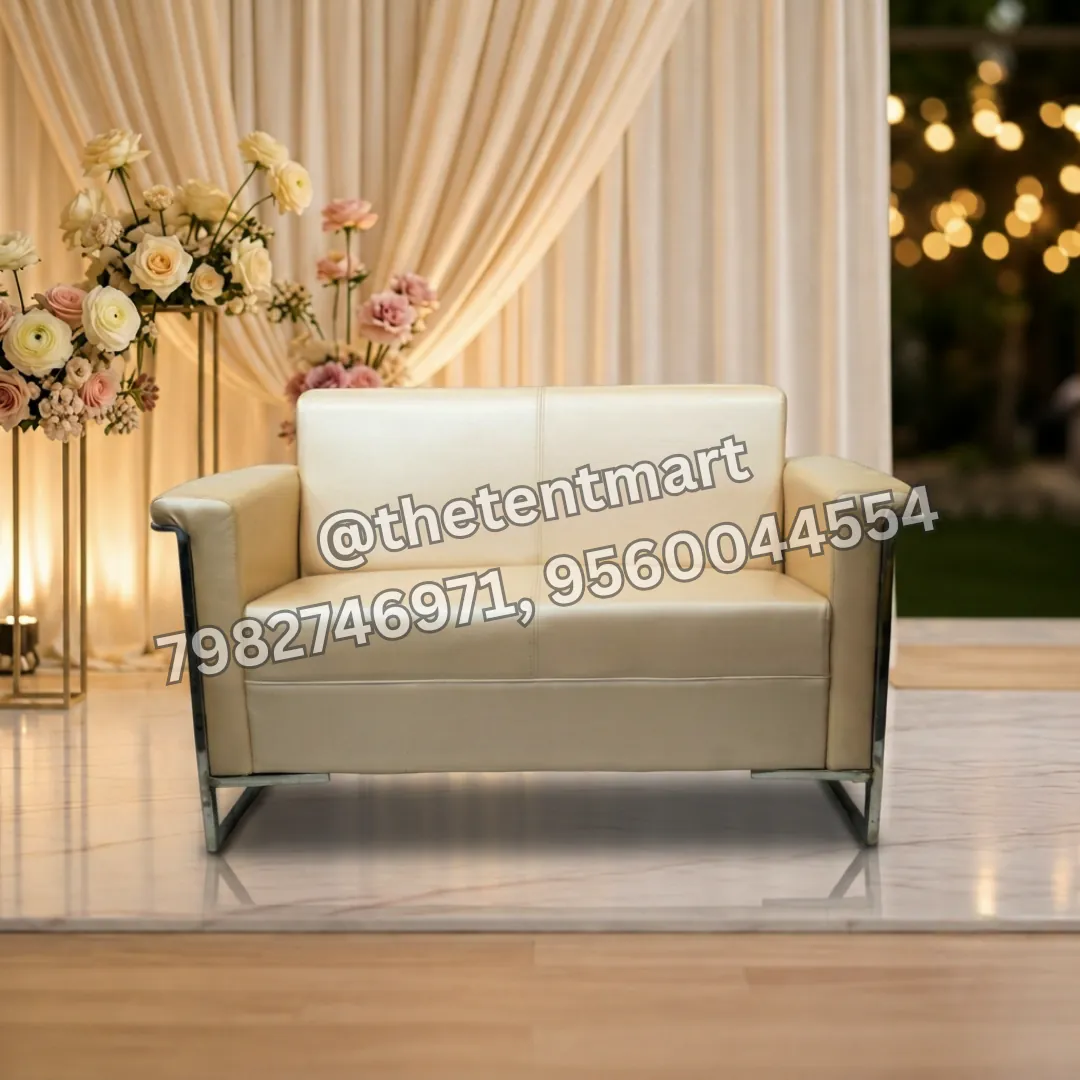 White and Cream Wedding Cushion Sofa with Customisable Seating, product code KS-202