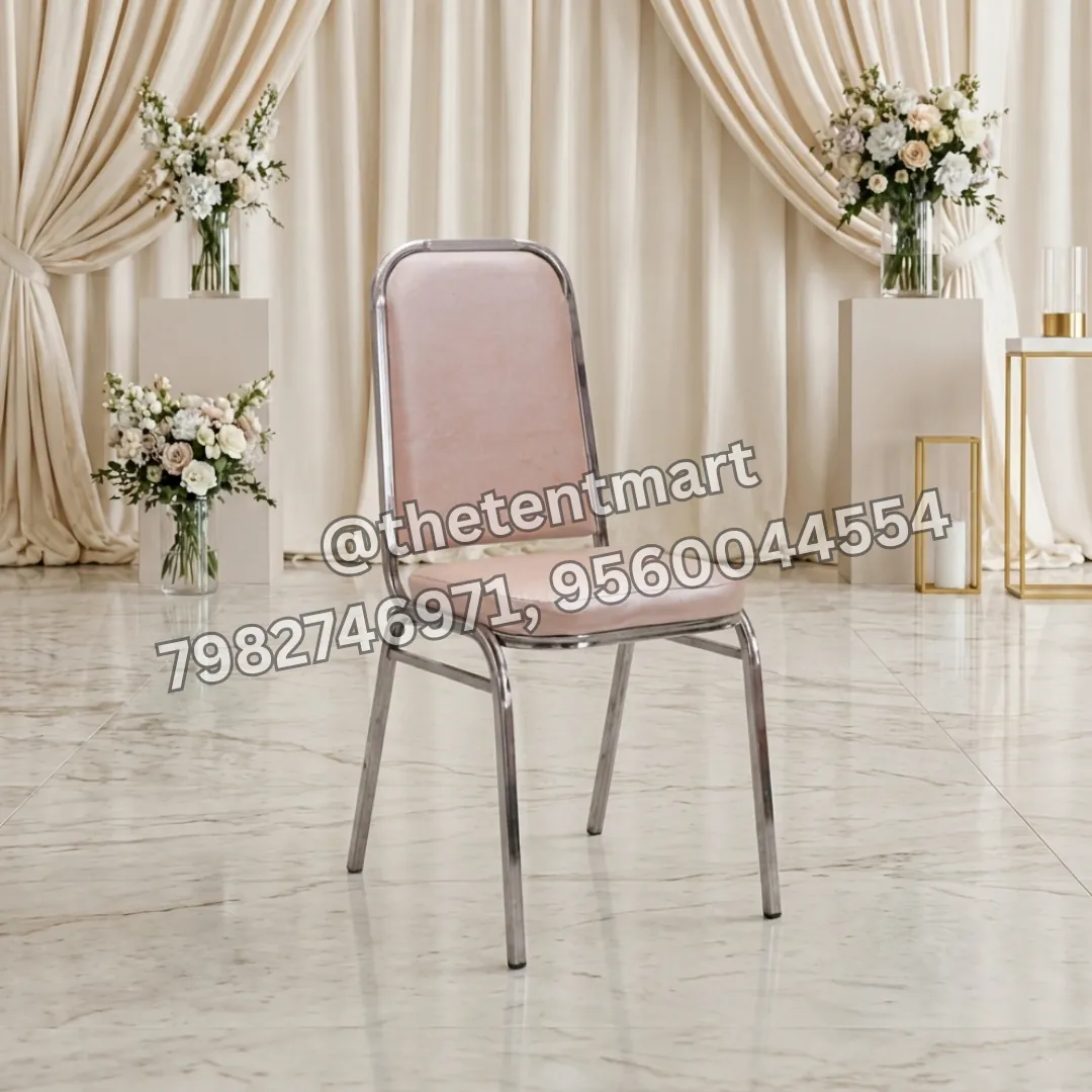 Mandirnuma Stainless Steel Banquet Chair with 1" Pipe, product code BC-109