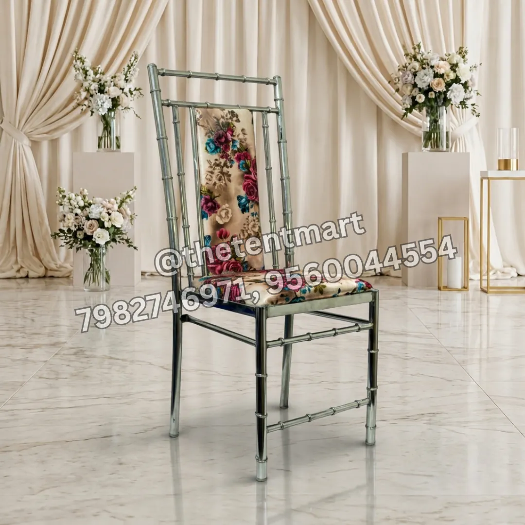 Chaveri Type Cushion Back Stainless Steel Banquet Chair, product code BC-194