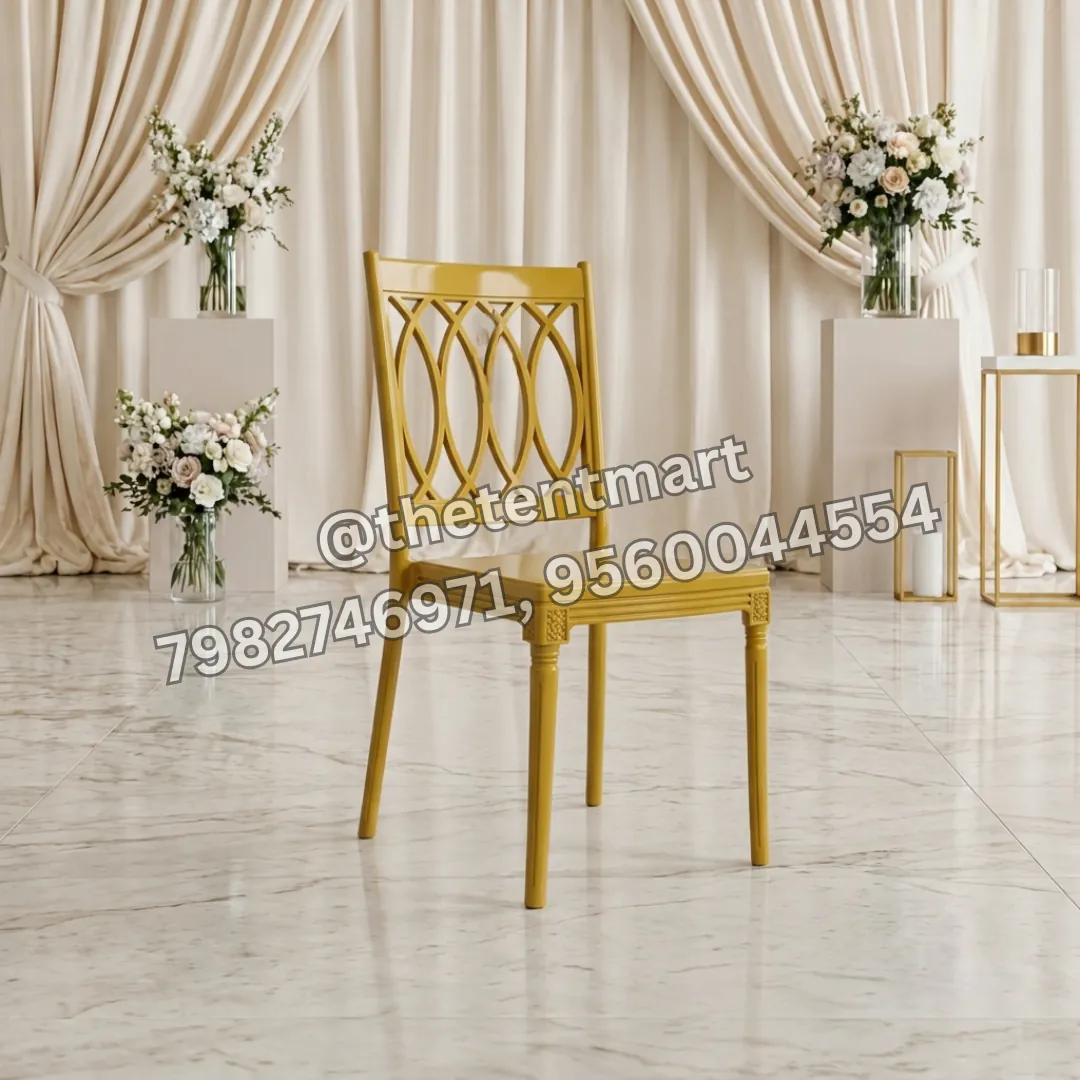 Yellow Fancy Back Plastic Banquet Chair, product code BC-197