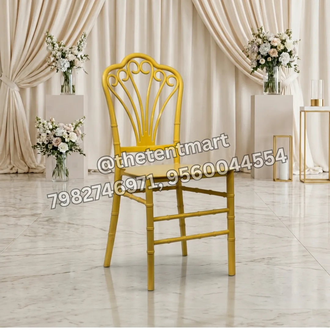Yellow Fancy Flared Back Plastic Banquet Chair, product code BC-198