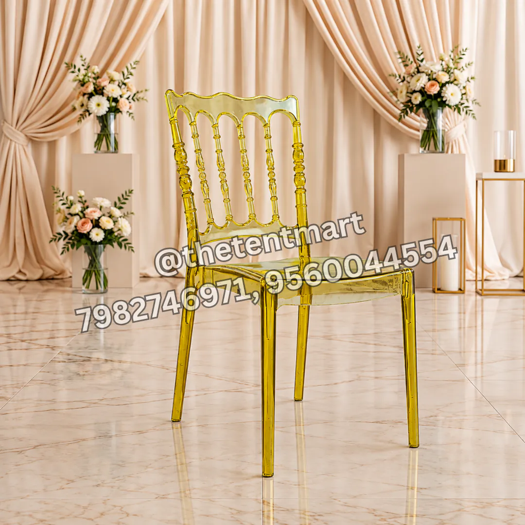 Golden Supported Back Imported Acrylic Chair, product code LCH-126