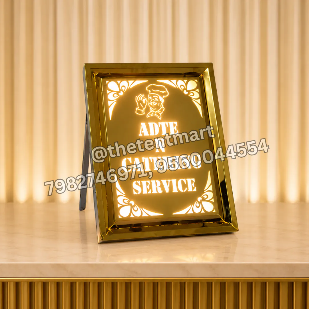 Catering Service Name Plate with LED Lights, product code CA-478