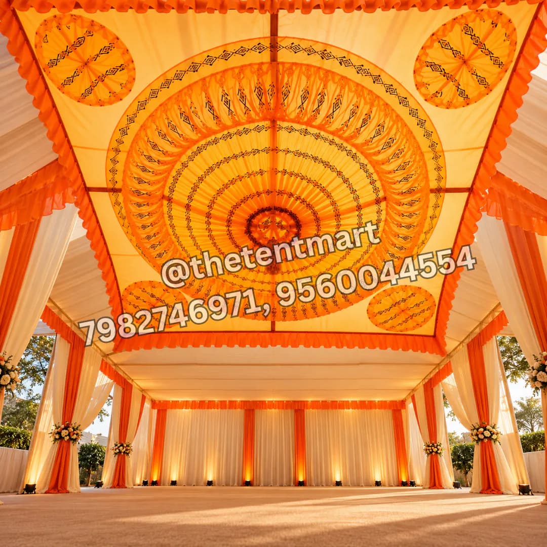 Beautiful Decorative Tent Ceiling in Orange Colour, product code CL-101