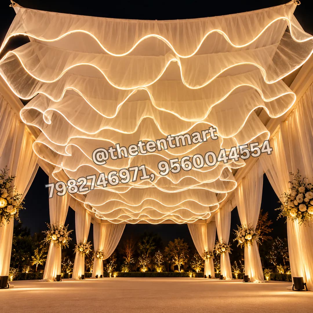 Modern Aesthetic Tent Ceiling for Weddings with LED Lights, product code CL-107