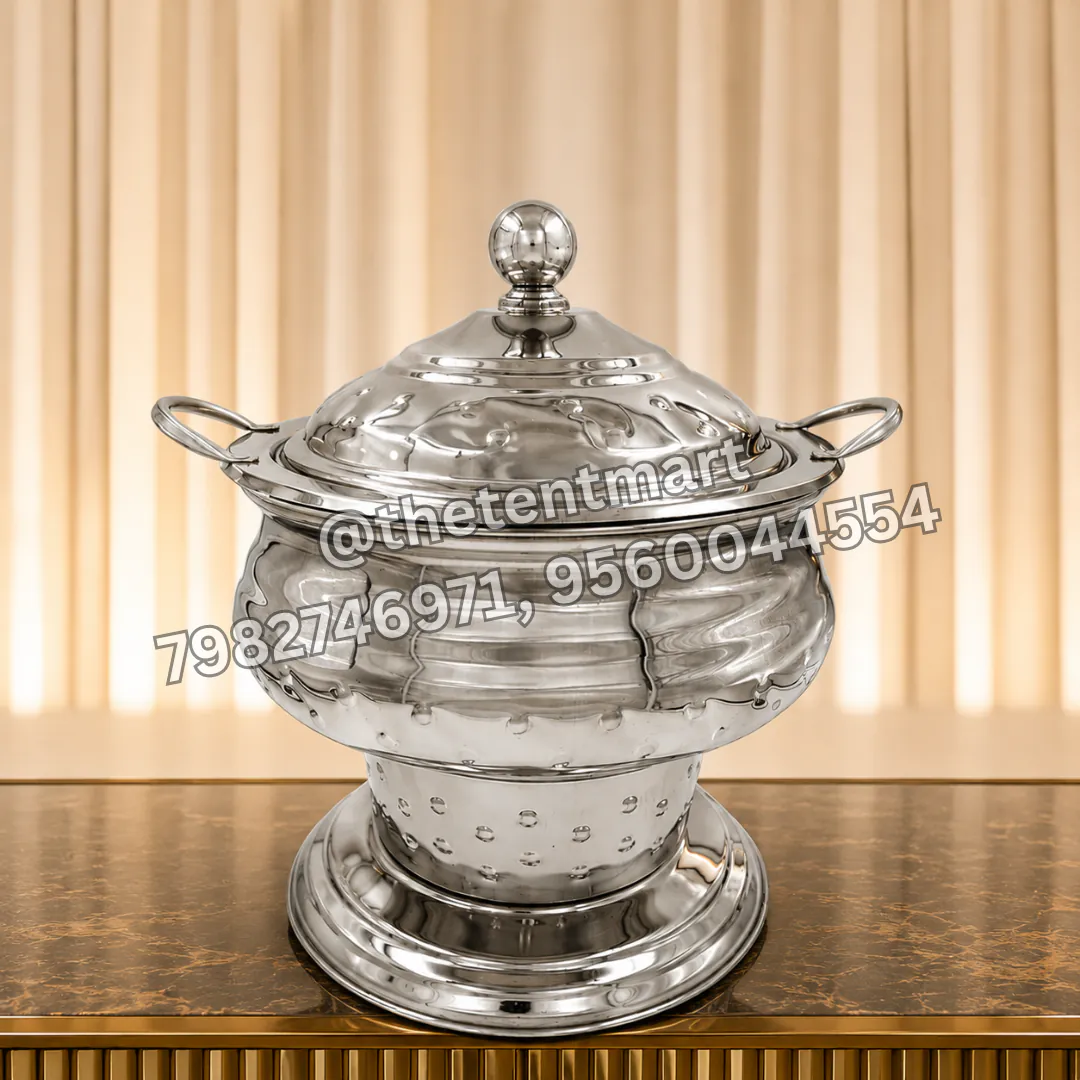 Round Silver Stainless Steel Chafing Dish, product code SD-502