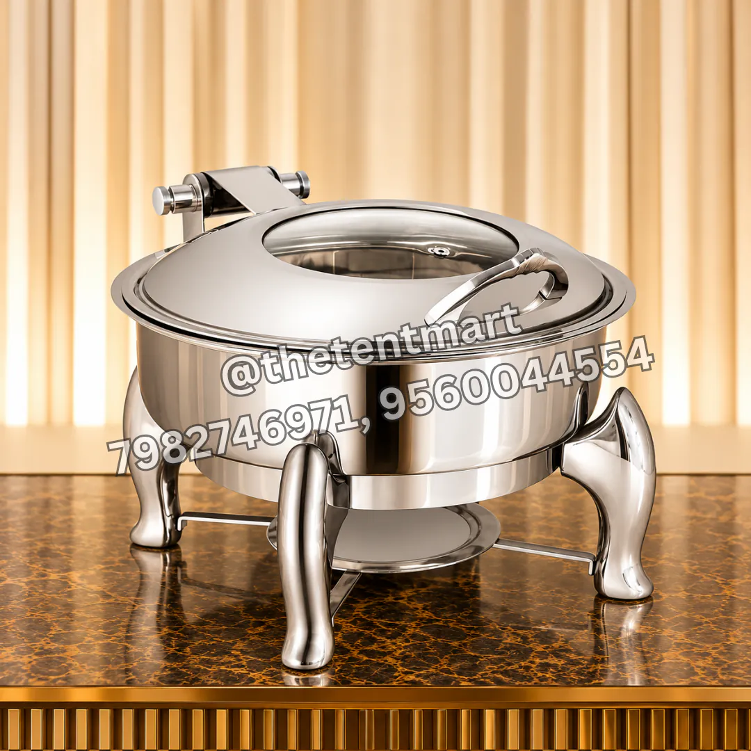 Hydraulic Stainless Steel Serving Dish with 4 Legs, product code SD-512