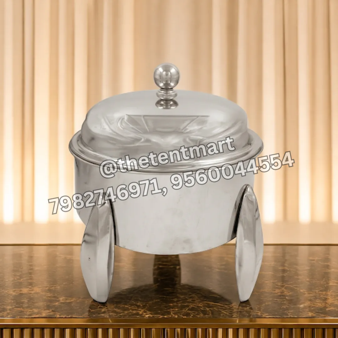 5 Ltr Stainless Steel Round Serving Dish for Catering, product code SD-664
