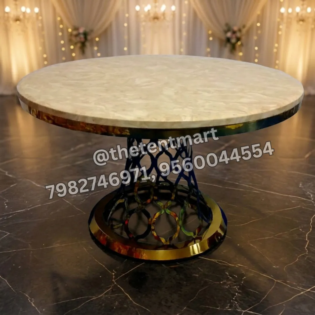 Subtle Look Italian Marble Round Imported Table, product code ICH-78