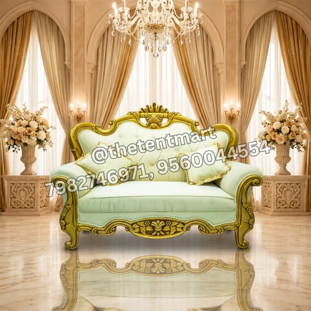 Aesthetic White and Gold Malaysia Jaimala Sofa, product code MWS-008