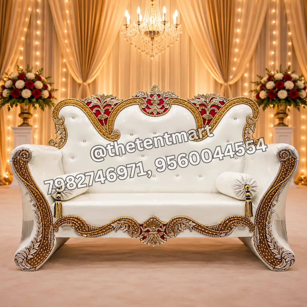 Premium White Designer Jaimala Sofa, product code CSV-025