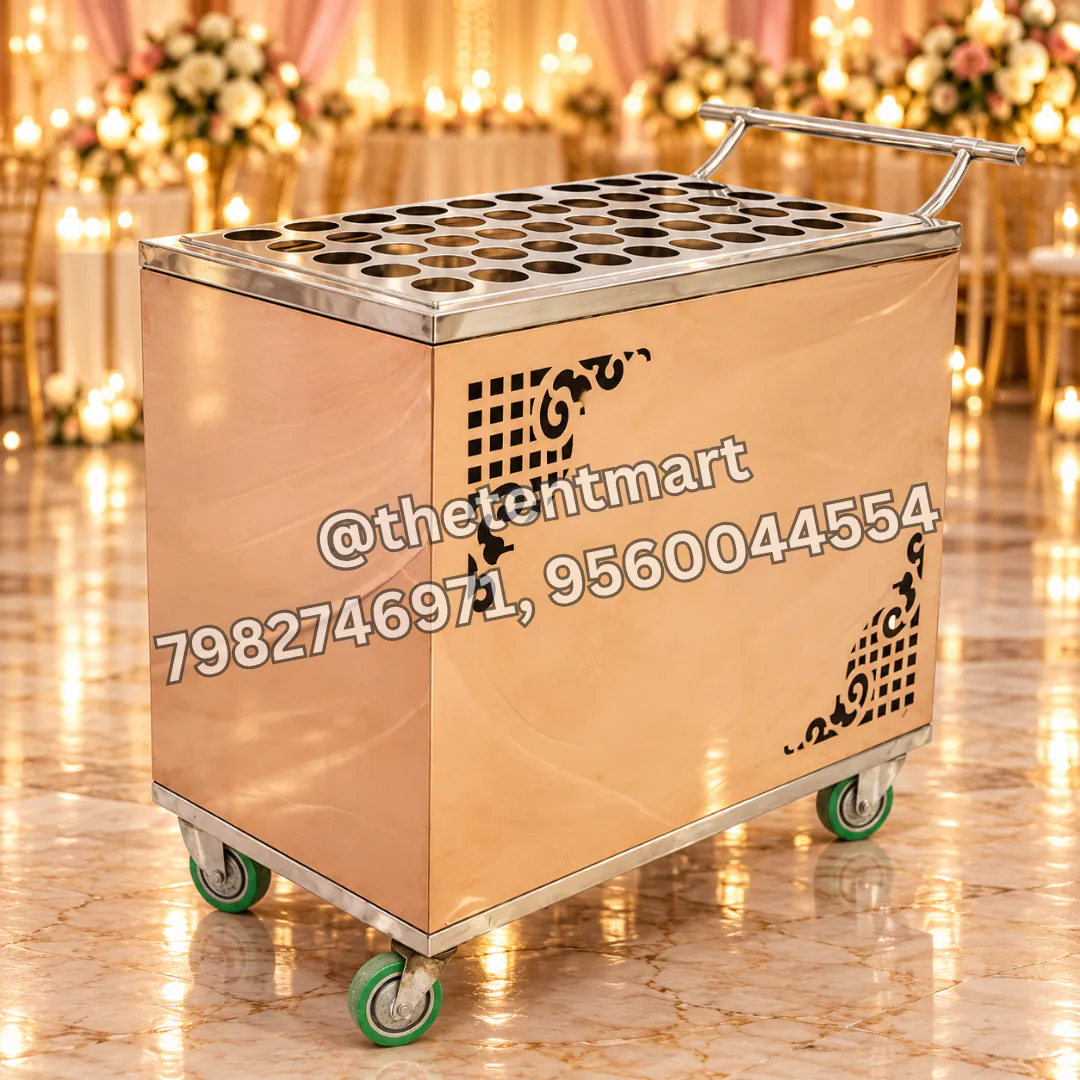 Customisable Stainless Steel Water Bottle Trolley, product code CA-438