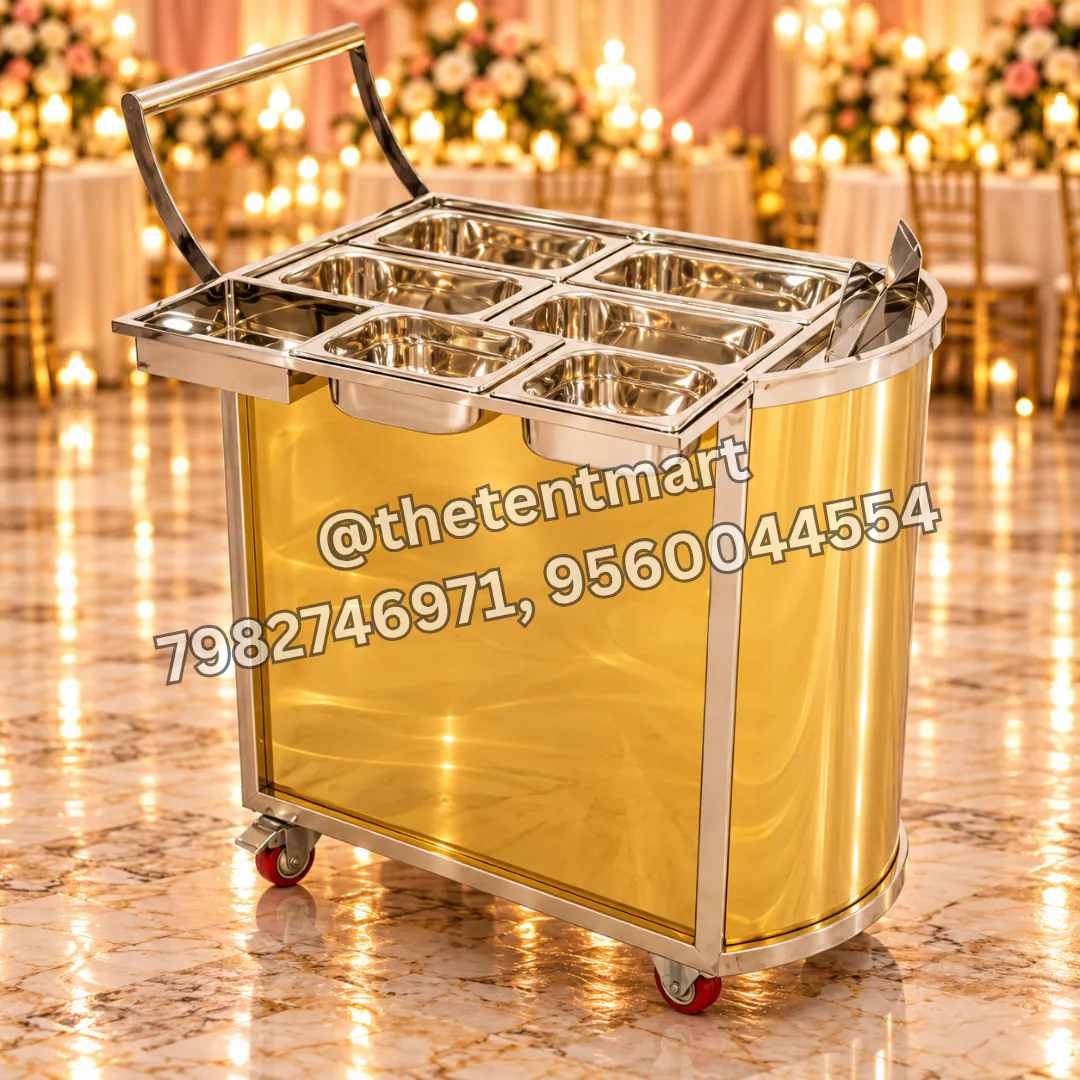 Standard Stainless Steel Snack Trolley, product code CA-465