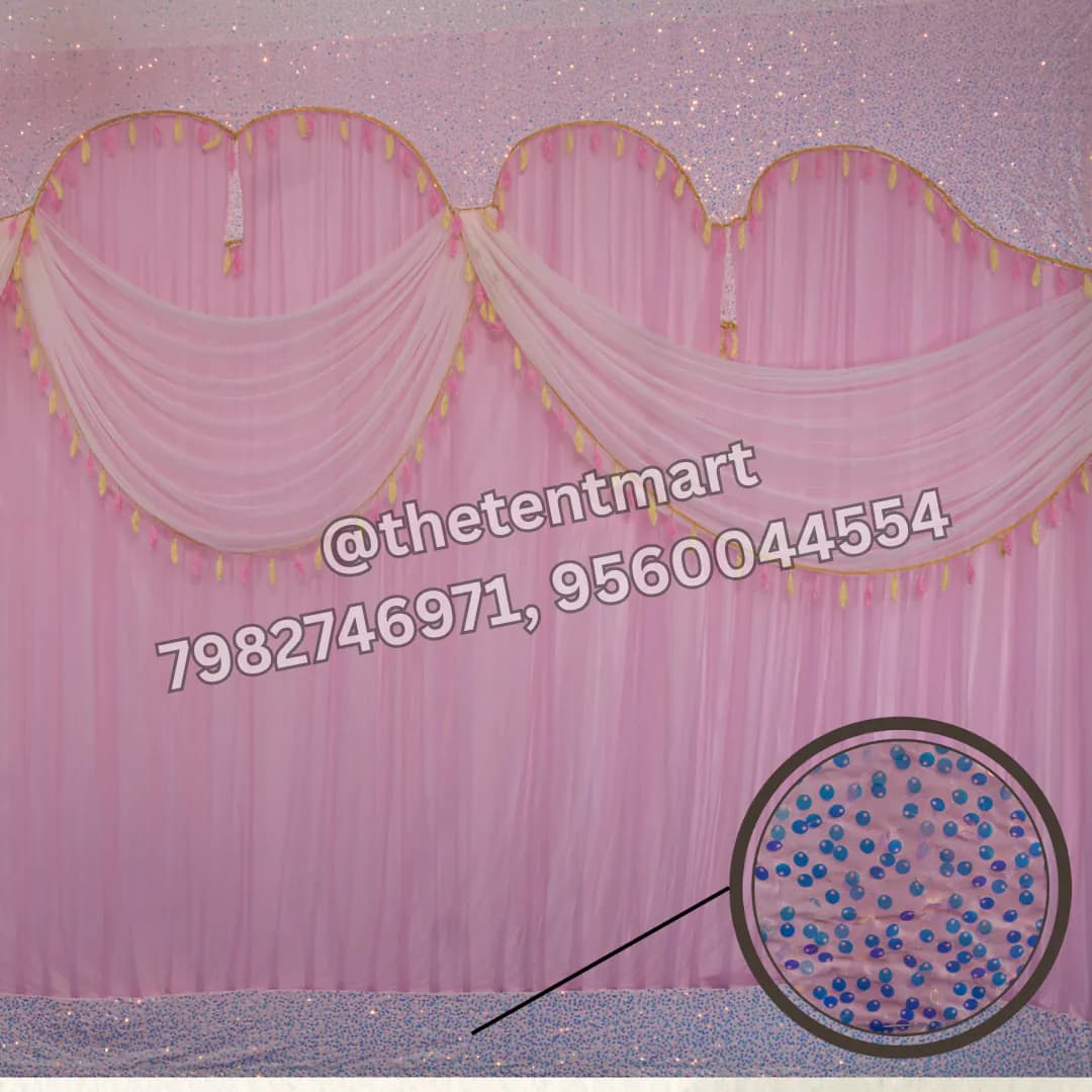Pink Galaxy Curtain with Designer Draping, product code CT-365
