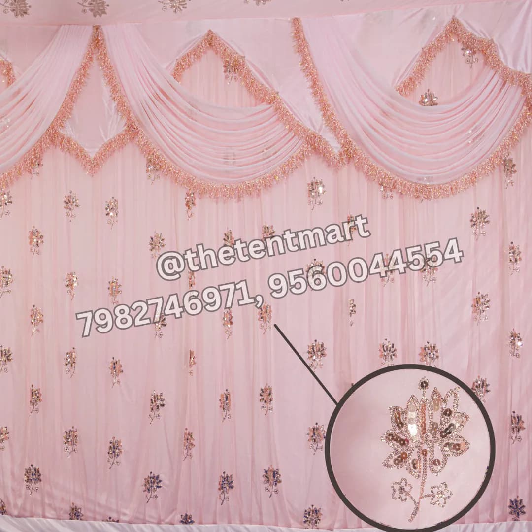 Baby Pink Designer Galaxy Tent Side Wall, product code CT-406