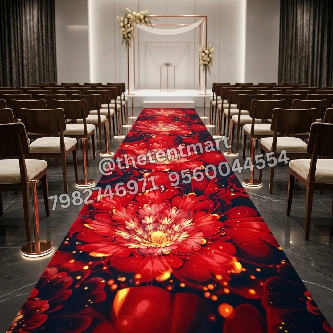 Sparkling Flowers Design Rotary Print Tent Carpet, product code FL-03