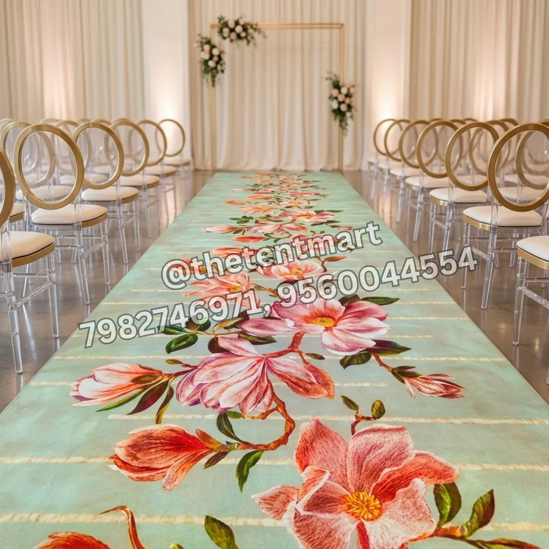 Aesthetic Flower Vine Design Tent Carpet, product code FL-246