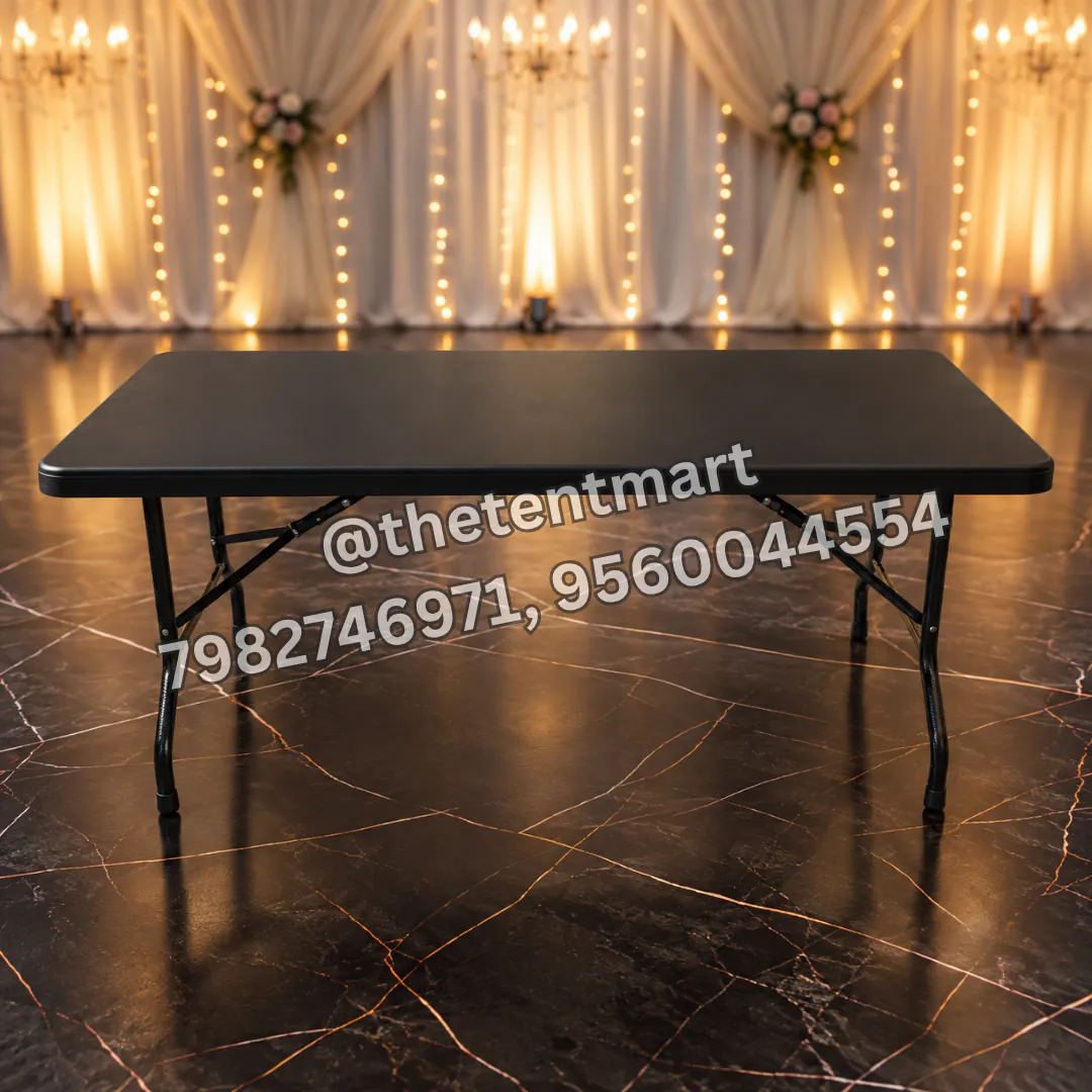 Iron Frame Rectangular Tent Table with Plastic Top, product code FTB-132