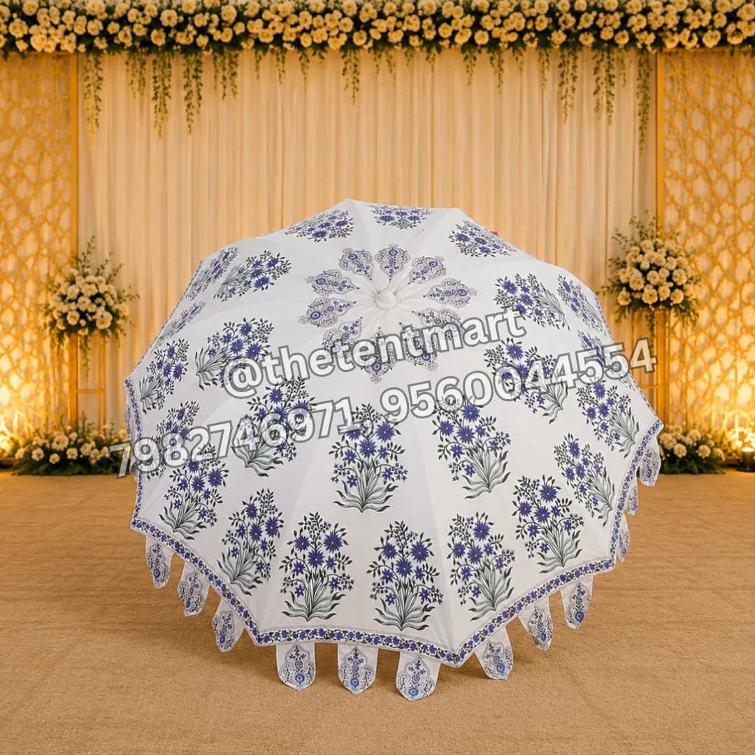 White and Blue Designer Umbrella, product code UB-150