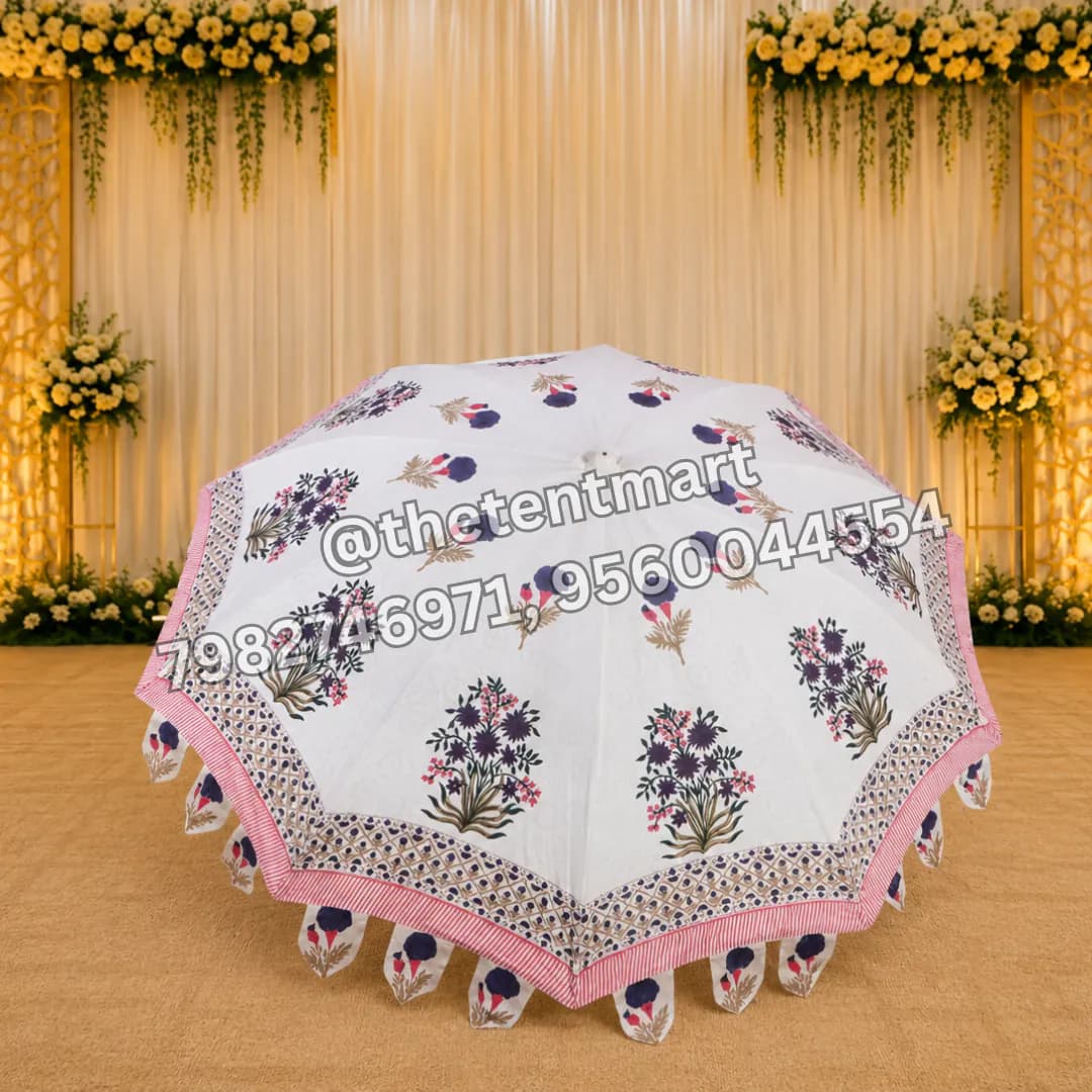 Pink and White Designer Umbrella, product code UB-151