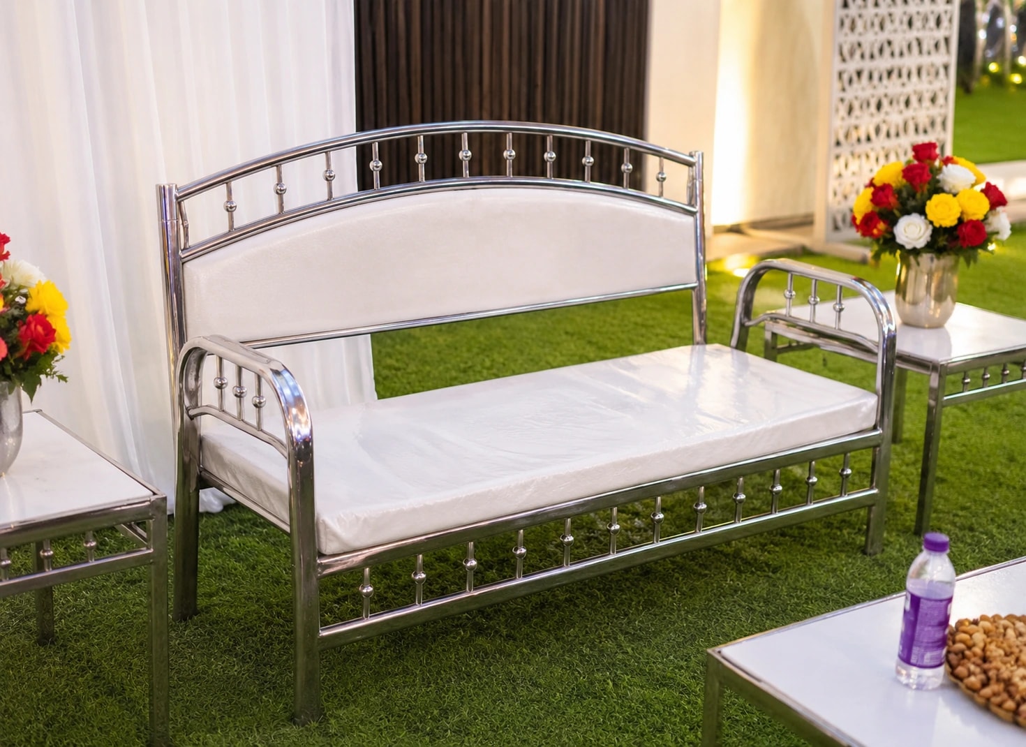 Stainless Steel Sofa supplied by TentMart, Delhi