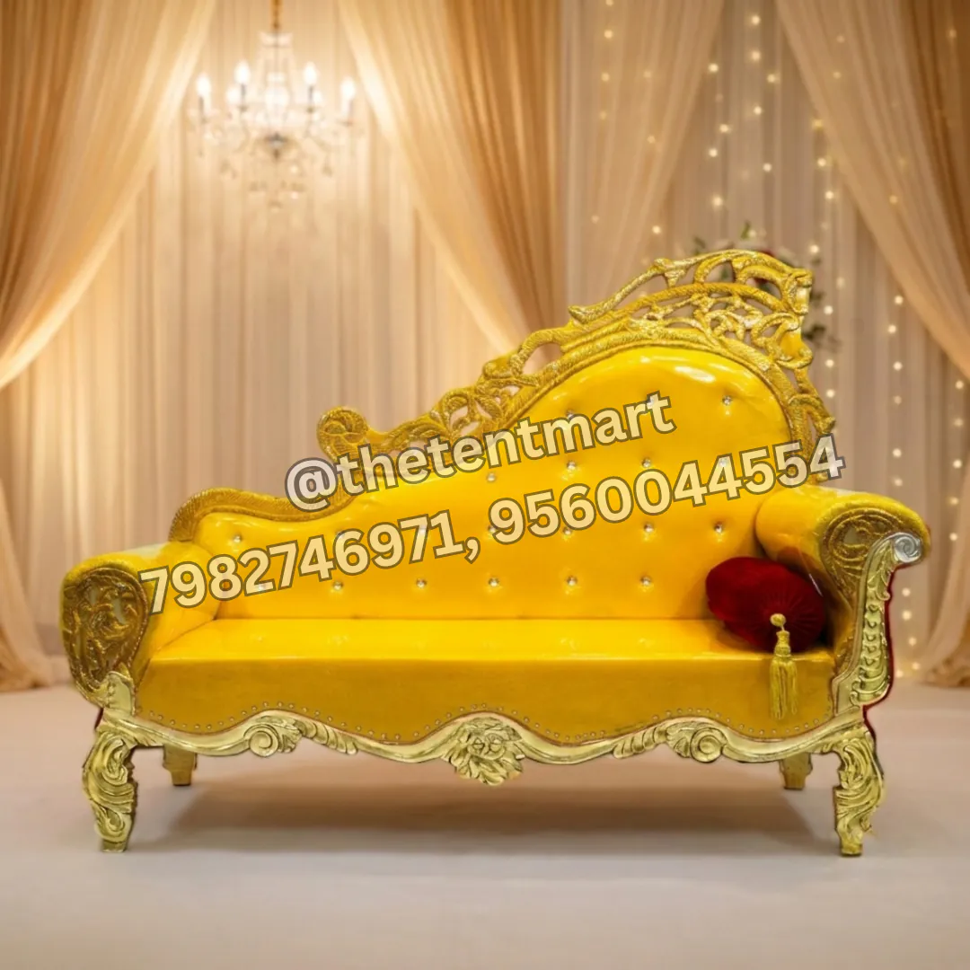 Yellow Tilted-Back Beautiful Jaimala Sofa, product code BMW-002