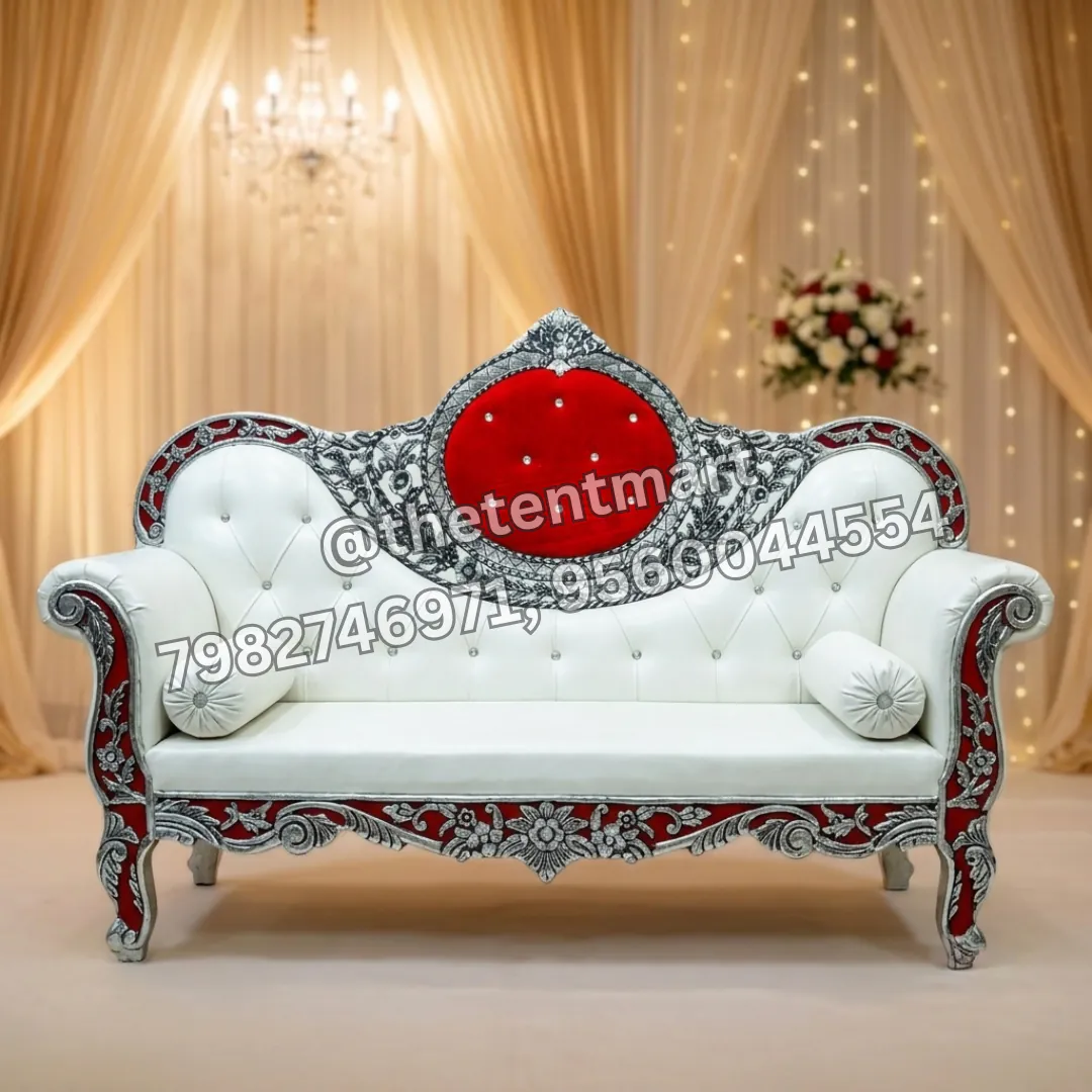 White and Red Jaimala Sofa, product code BMW-012