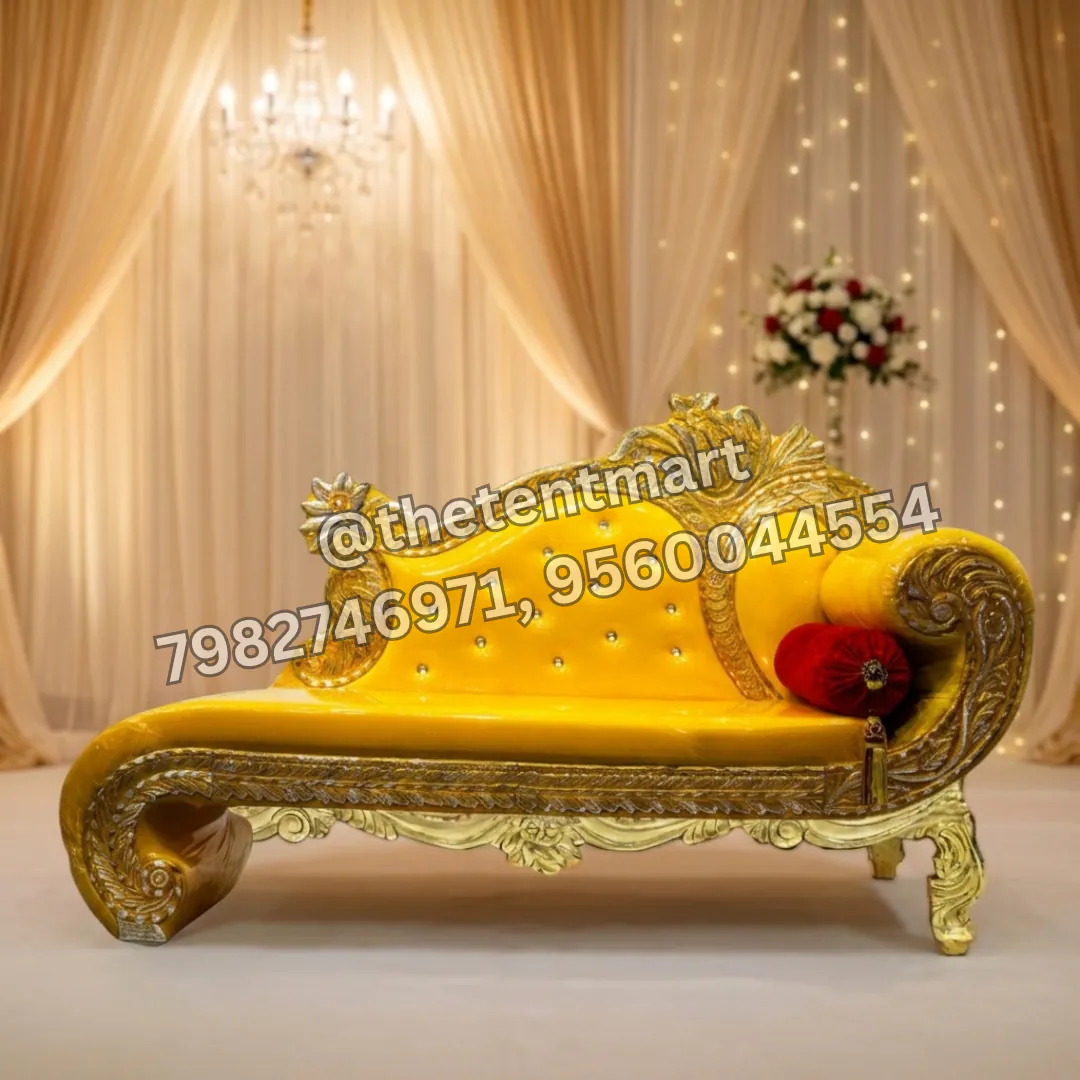 Aesthetic Yellow and Golden Jaimala Sofa, product code BMW-026