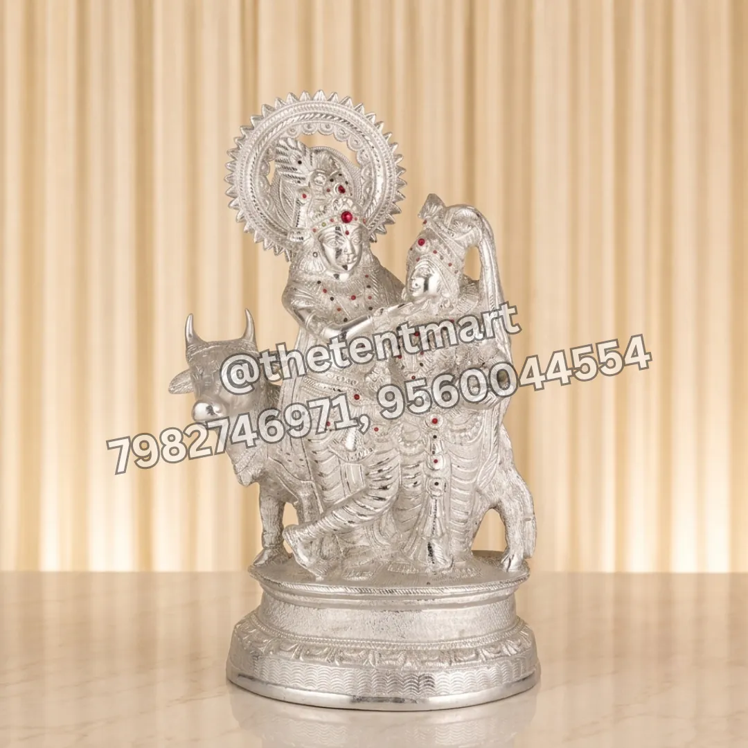 Aluminum Radha Krishna Statue, product code MS-010