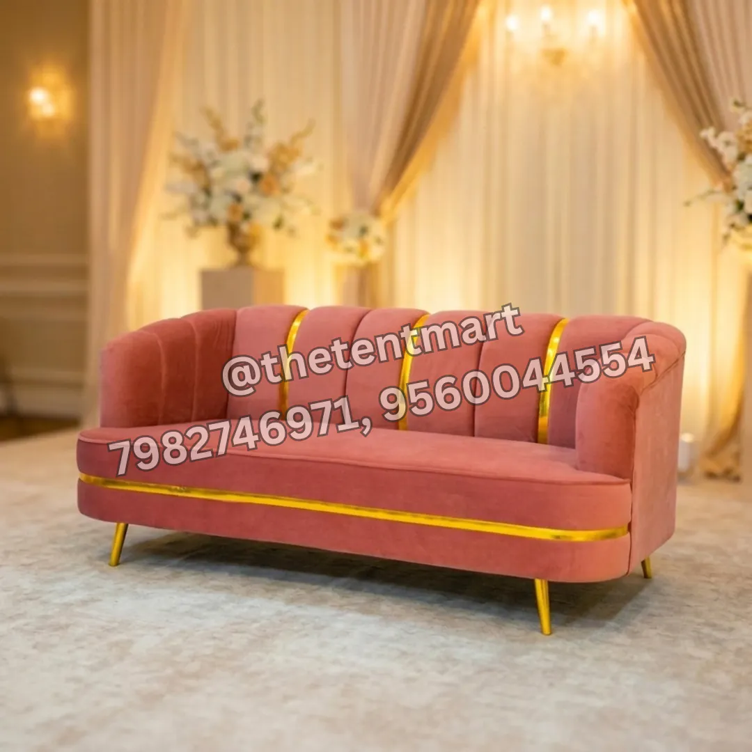 Red and Golden Frame Premium Cushion Sofa, product code KS-162