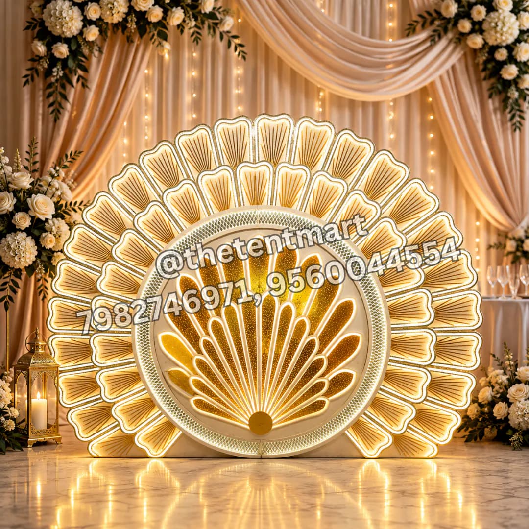 LED-Lit 8X10 Flower-Shaped Grand Selfie Backdrop, product code SEL-199