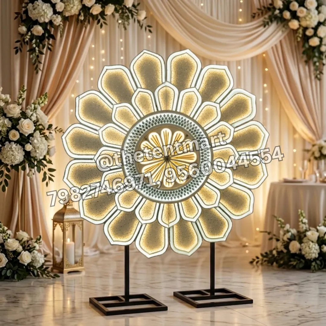 LED-Lit Golden Flower Selfie Backdrop, product code SEL-222