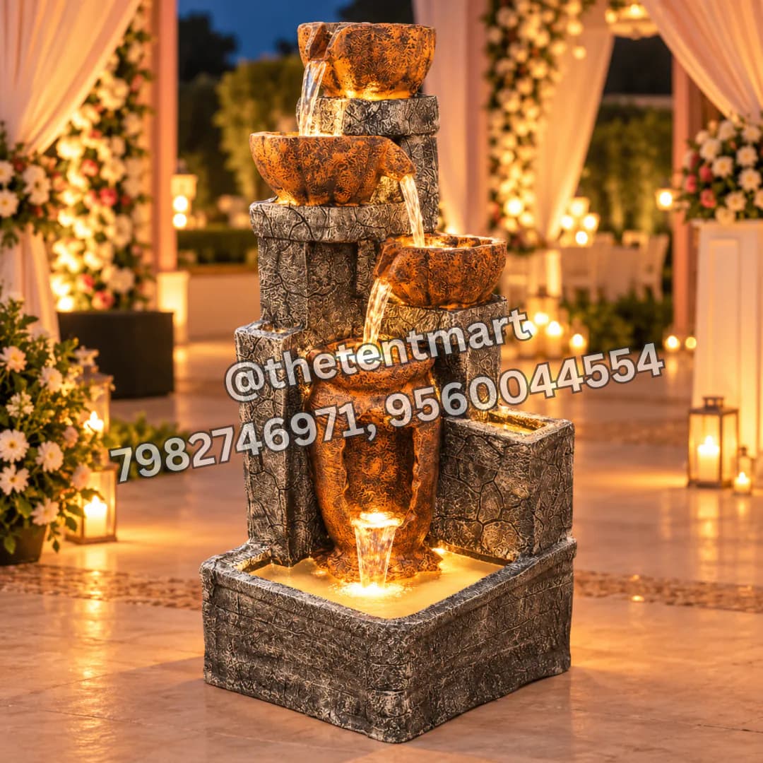 4-Tier Matka-Shaped Fiber Fountain, product code FF-205