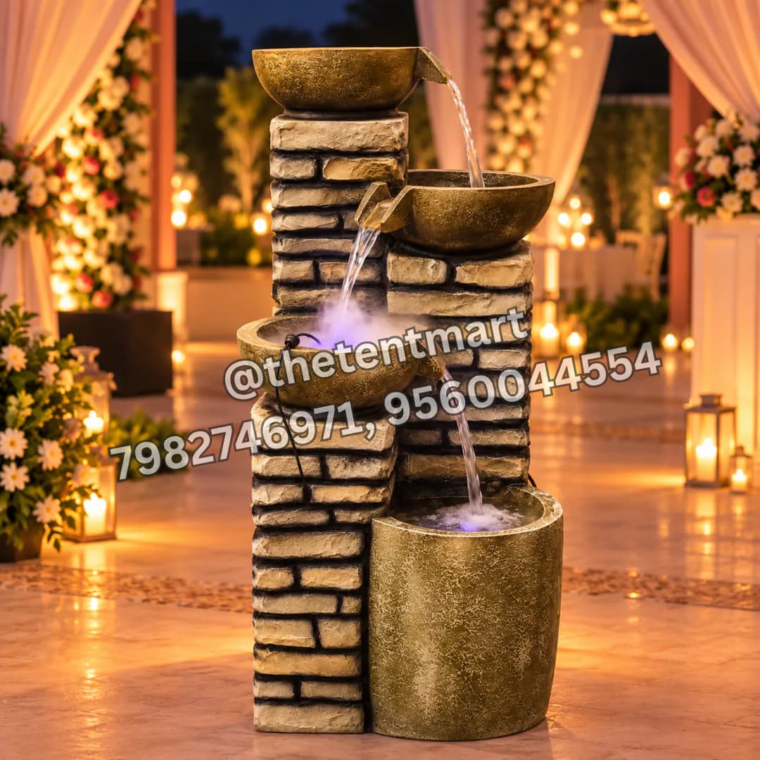 4-Tier Stone Plus Matka Fiber Fountain, product code FF-207A