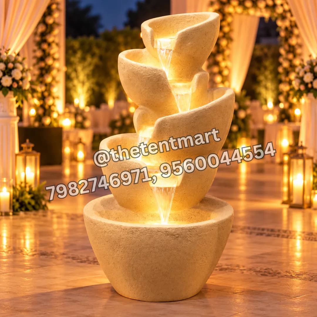 Premium White Multi-Tier Fiber Fountain, product code FF-210