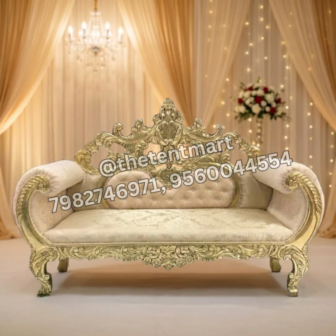 Aesthetic White and Golden Design Gillet Jaimala Sofa, product code RJS-228