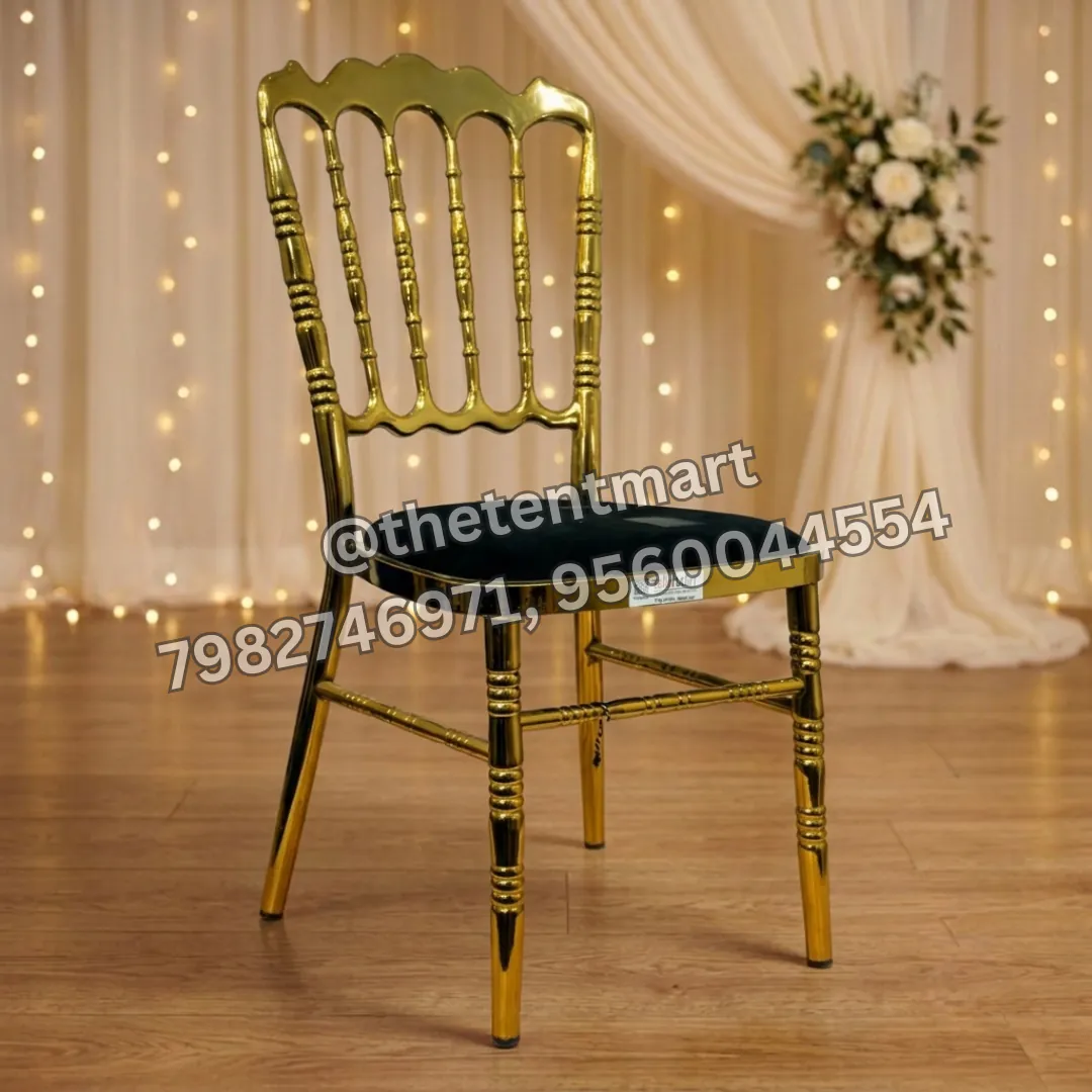 Black and Gold Chaveri Back Imported Banquet Chair, product code ICH-102
