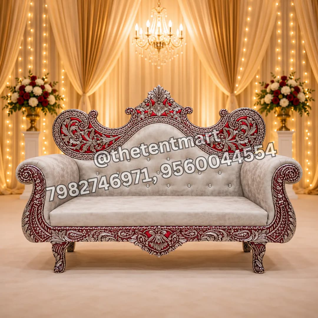 White Foam Cushion Designer Wedding Stage Sofa, product code CSV-03
