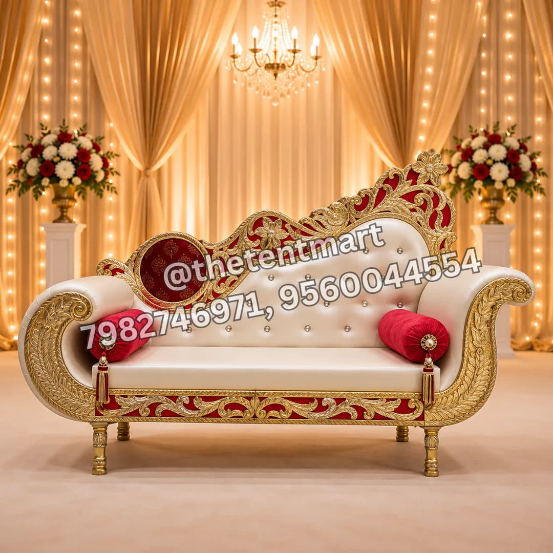 Curve Back Pink Wedding Stage Sofa, product code CSV-07