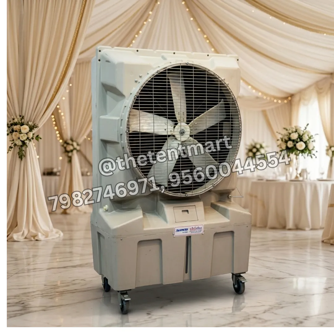 Imported Fiber 5-Blade Grey Tent Cooler with Wheels, product code COL-58