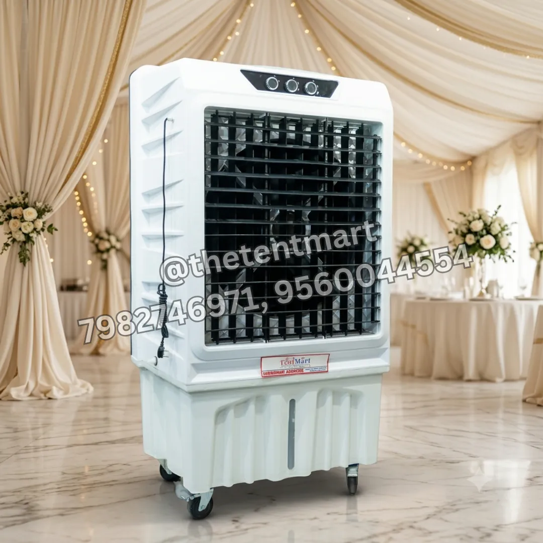 White and Black Plastic Tent Cooler, product code COL-80