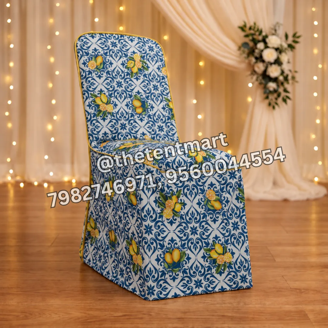 Beautiful Blue and Yellow Chair Cover, product code CCC-68